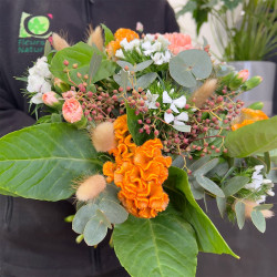 Bouquet de fleurs terracota